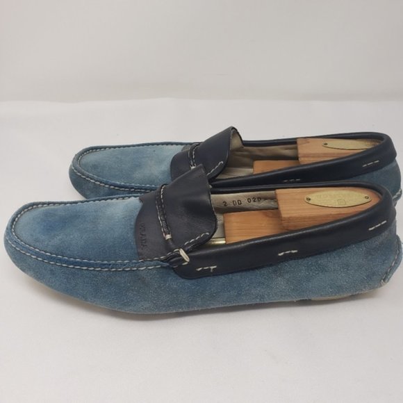 Prada Blue Suede Driving Shoes, Size 7 DD020 - Picture 2 of 8